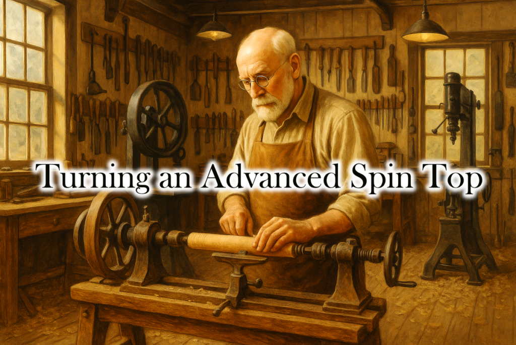 Video how-to on turning an advanced spin top